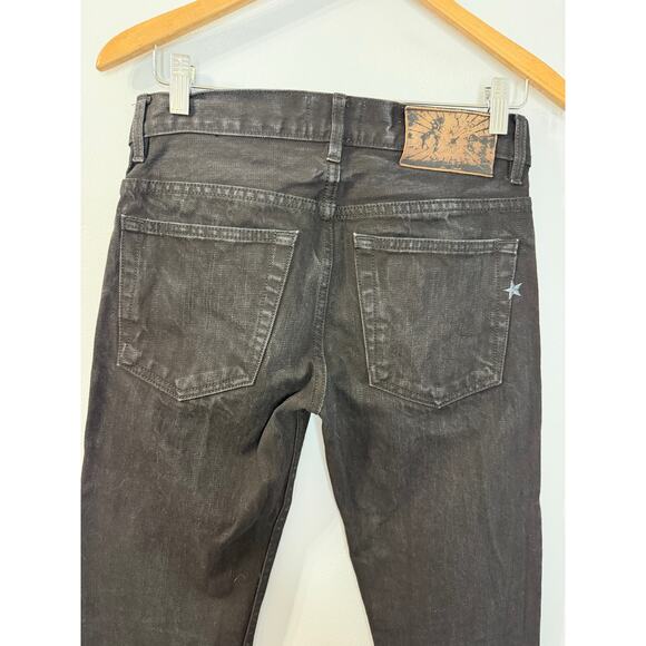 Brave Star Jeans Selvage Black Mens 28x35 The Slim Straight Button Fly Made USA - Picture 12 of 13